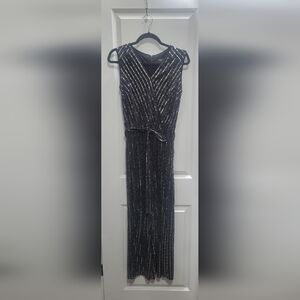 Elegant Black and Silver Women's Dress